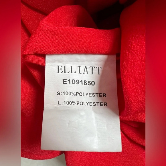 Elliatt Felice Asymmetric Halter Neck Sleeveless Dress Red Size XS  Ruffle - Picture 10 of 10